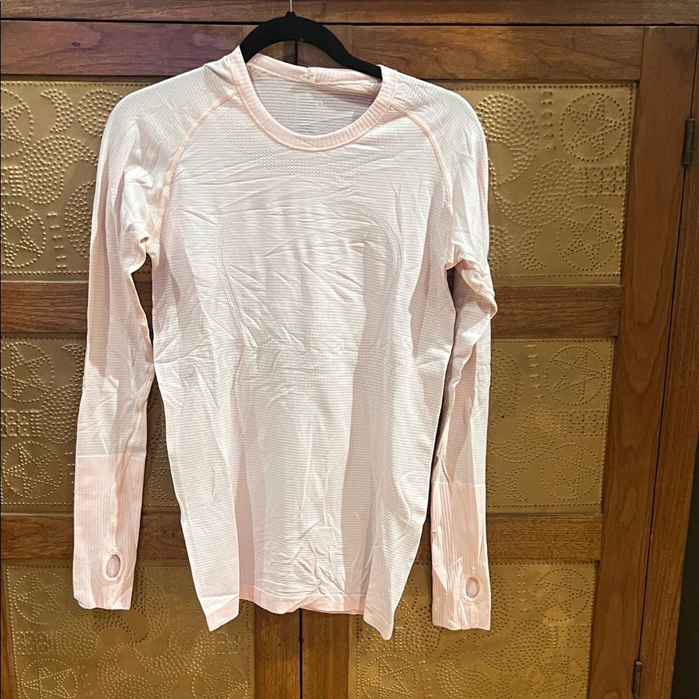 Light Pink Long Sleeve Athletic Top